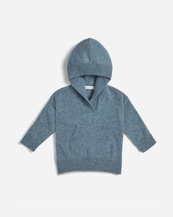 Denim Blue Cashmere Hoodie